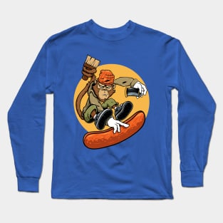 Monkey wood illustration Long Sleeve T-Shirt